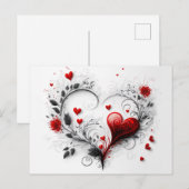 Door hart ontworpen briefkaart (Voorkant / Achterkant)