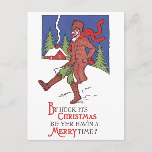 Door Heck is het kerstkerstkerstkaart Briefkaart (Voorkant)