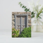 Door het Briefkaart van de houten deur (Staand voorkant)