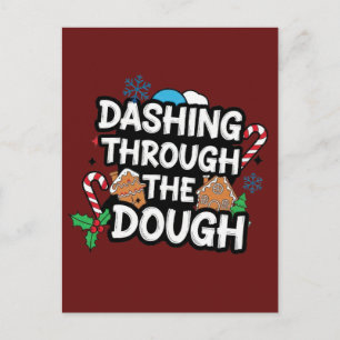 Door het Deeg heen met Kerstmis Briefkaart