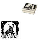 Door het licht van de maan, konijn 	rubberstempel (Gestempeld)