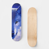 Door het licht van het moonblauw wolfskateboard skateboard (Voorkant)