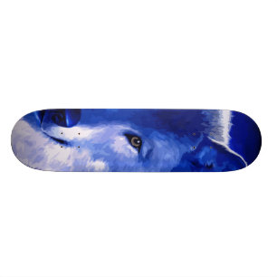 Door het licht van het moonblauw wolfskateboard skateboard