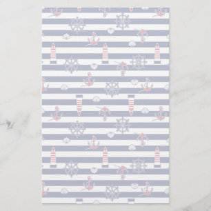 Door het Patroon van het Zee Briefpapier