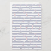 Door het Patroon van het Zee Briefpapier (Voorkant / Achterkant)