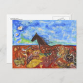 Door het veld briefkaart (Voorkant / Achterkant)