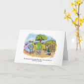 Door het wenskaart van de cartoon opgeslagen jonge kaart (Gele Bloem)