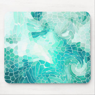 Door het Zee, abstracte mozaïek print. Muismat