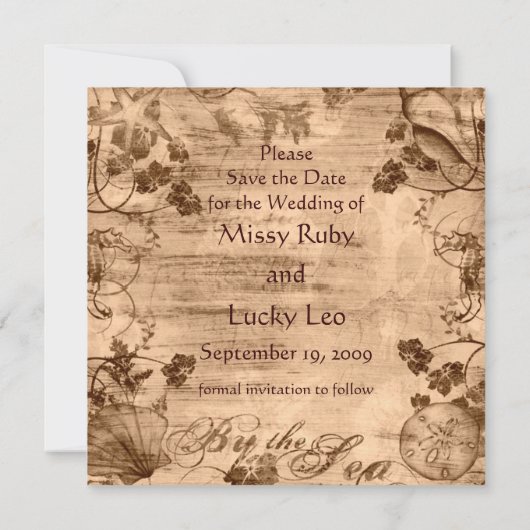 Door het Zee sparen de Aankondiging van de Datum (Achterkant)