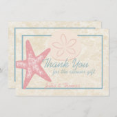 Door het Zee Tilted Starfish Custom Bedankkaart (Voorkant / Achterkant)