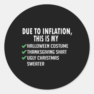 Door inflatie Halloween Thanksgiving Kerst Ronde Sticker
