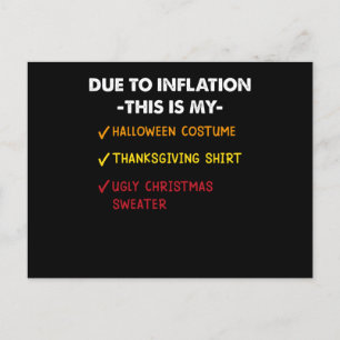 Door Inflatie is dit mijn Halloween Thanksgiving Briefkaart