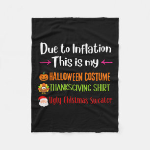 Door inflatie is dit mijn halloween Thanksgiving Fleece Deken