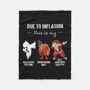 Door inflatie is dit mijn halloween Thanksgiving Fleece Deken