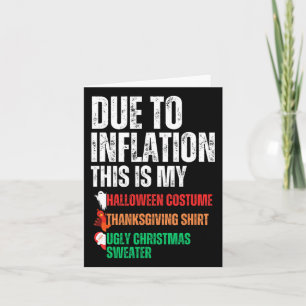 Door inflatie is dit mijn halloween Thanksgiving Kaart