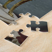 Door Jacques Caffi gemaakte astronomische klok in  Legpuzzel (Zijkant)