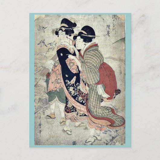 door Kitagawa, Utamaro Ukiyo-e. Briefkaart (Voorkant)