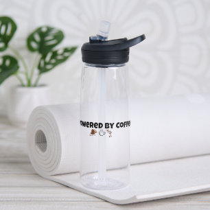 Door Koffie Aangedreven Mooie Koffie Minnaar Water Waterfles