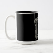 Door koffie en Jezus gevoed Tweekleurige Koffiemok (Links)