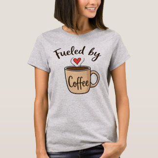 Door koffie gevoed t-shirt