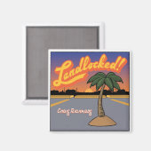 "Door land ingesloten!" Enkelvoudige Hoesje magnee Magneet (Voorkant / Achterkant)