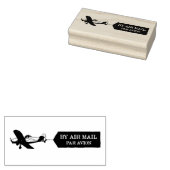 door luchtpost rubberzegel 	rubberstempel (Gestempeld)