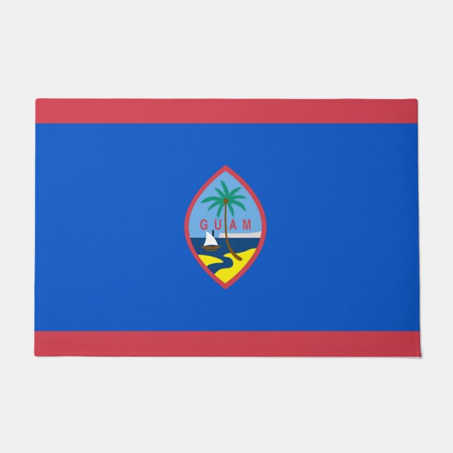Door Mat with Flag of Guam, USA (Voorkant)