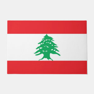 Door Mat with Flag of Lebanon