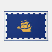Door Mat with Flag of Quebec City, Canada (Voorkant)