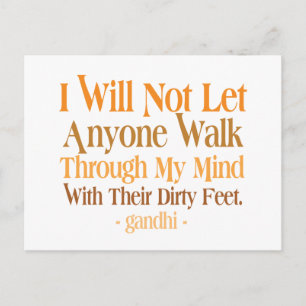 Door mijn gedachten Gandhi Briefkaart