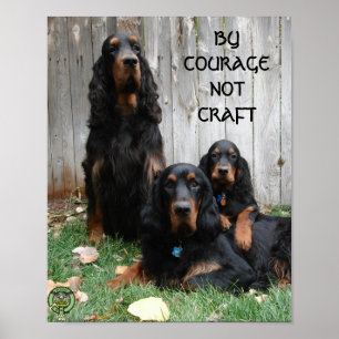 DOOR MOED NIET KUNSTGREEP Gordon Setter Poster