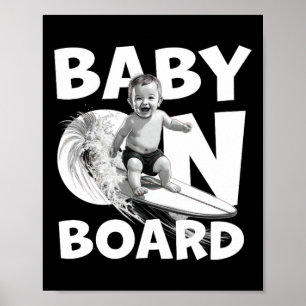 Door On Board Door Surf Op Surfplank Grappige Surf Poster