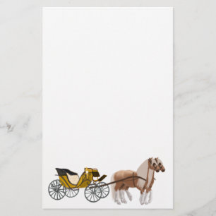 door paarden getrokken goederenstation briefpapier