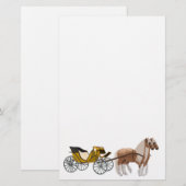 door paarden getrokken goederenstation briefpapier (Voorkant / Achterkant)