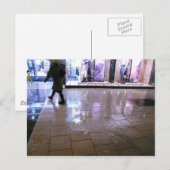 Door Puddles lopen Briefkaart (Voorkant / Achterkant)