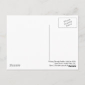 Door Puddles lopen Briefkaart (Achterkant)