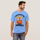 DOOR RAMEN BEVOEGDE CORGI | Kawaii Corgi Eating Ra T-shirt (Voorkant volledig)