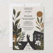 Door Retro 70s 80s Snel Krachtig Boho Trouwjurk vo Kaart (Voorkant)