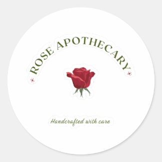 Door Rose Apothecary geïnspireerde bloemschikking Ronde Sticker