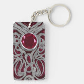 Door ruby en zilver geïnspireerde Sleutelhanger (0 (achterkant)