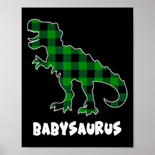 Door Saurus T-rex Dinosauriërs Geruite St. Patrick Poster