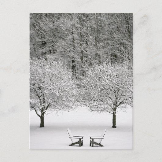 Door sneeuw bedekt landschap briefkaart (Voorkant)