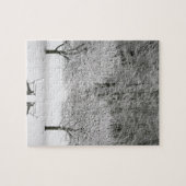 Door sneeuw bedekt landschap legpuzzel (Horizontaal)