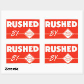 door spoorwegexpressehouders gevlekt rechthoekige sticker (Vel)