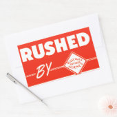 door spoorwegexpressehouders gevlekt rechthoekige sticker (Envelop)