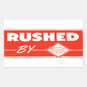 door spoorwegexpressehouders gevlekt rechthoekige sticker