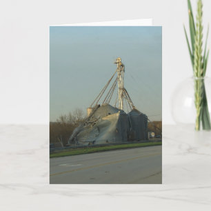 Door storm beschadigde graansilo Gallatin Missouri Kaart