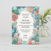 Door Tribal Aqua Zand Werk Gestapeld Zee Glas Brui Kaart (Staand voorkant)