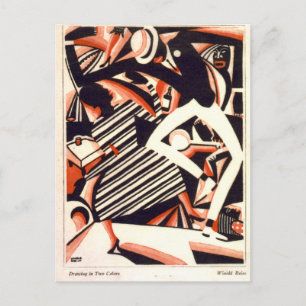 Door Winold Reiss Drawing geïnspireerd briefkaart