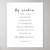 Door Wisdom is een huis gebouwd, spreekwoorden 24: Poster (Voorkant)
